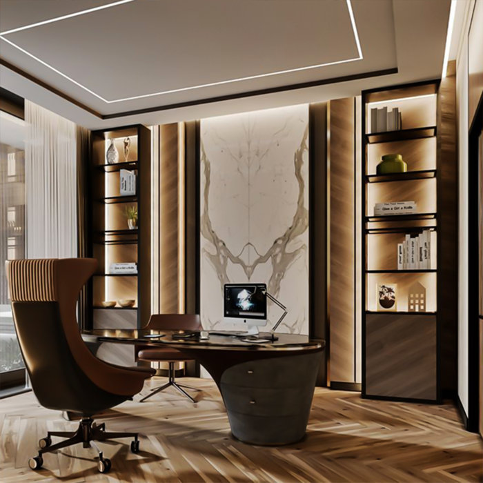 Recon Furniture Oval Marble Top Executive Desk Wayfair